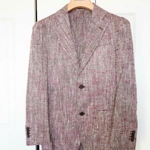 Suitsupply Havana Herringbone Red Jacket - 36R